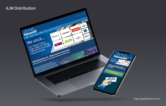 AJW Distribution Wordpress and Woocommerce website design by 30two
